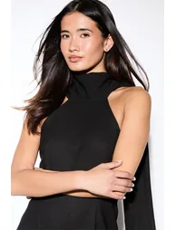 Scarf Detail High Neck Jumpsuit - 3