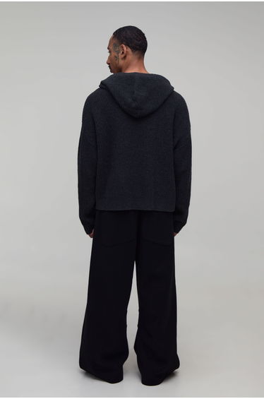 Extreme Balloon Leg Melton Pleat Trousers - black product thumbnail 3