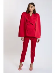 Tailored Satin Cape Jacket