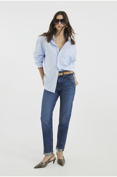 Blue Denim Sculpt Mom Jeans