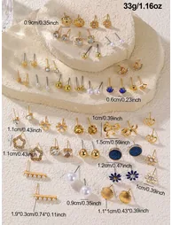 Set of 30 - Assorted Stud Earrings - 4