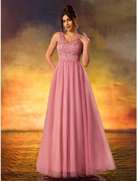 Modecrush Sequin Glitter Dress V-Neck Backless Dress - 4