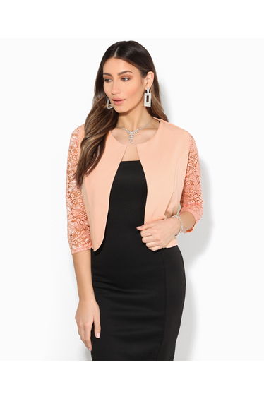 Lace Sleeve Cropped Evening Shrug product thumbnail 2