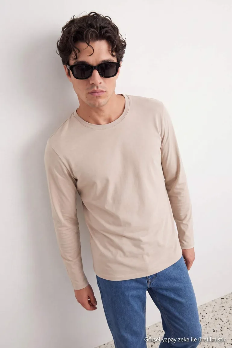 Stone-Indigo-Black 3-Pack Slim/Fitted Fit 100% Cotton Men's T-Shirt - 14