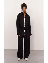Black Contrast Drawcord Joggers
