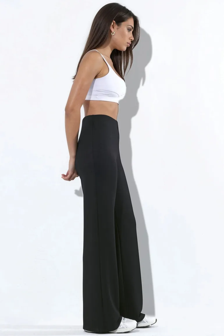 High Waist Straight Modal Touch Trousers - 2