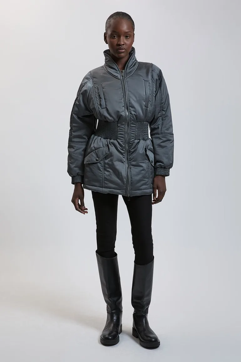 Padded Cinched Coat