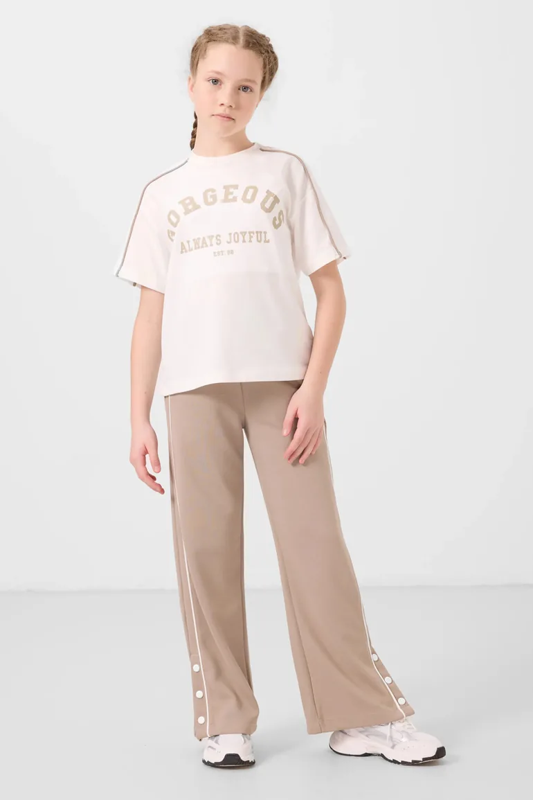 TOMMY Button Detail Wide Leg Tracksuit Set - 4