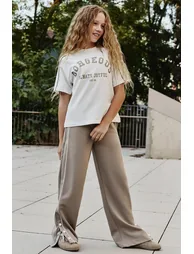 TOMMY Button Detail Wide Leg Tracksuit Set