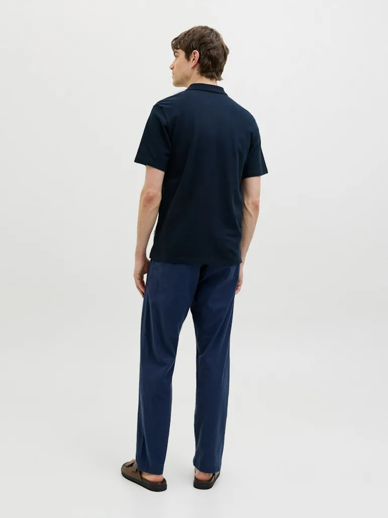 Regular Fit Half Zipped Polo T-Shirt - 3