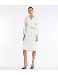 BCBG LONG SLEEVES WRAP AROUND DRESS