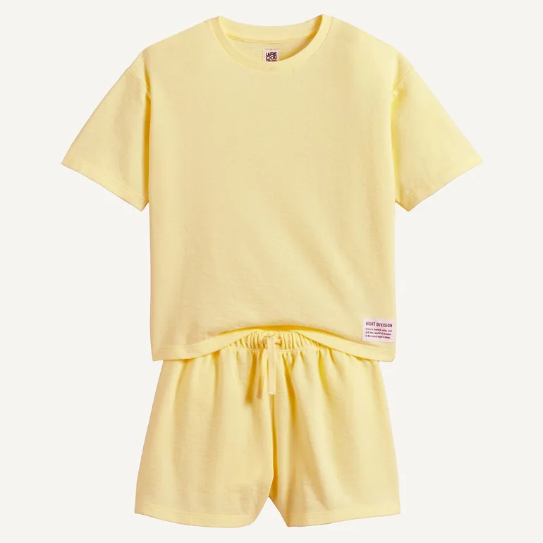 Cotton Textured Knit Short Pyjamas - 1