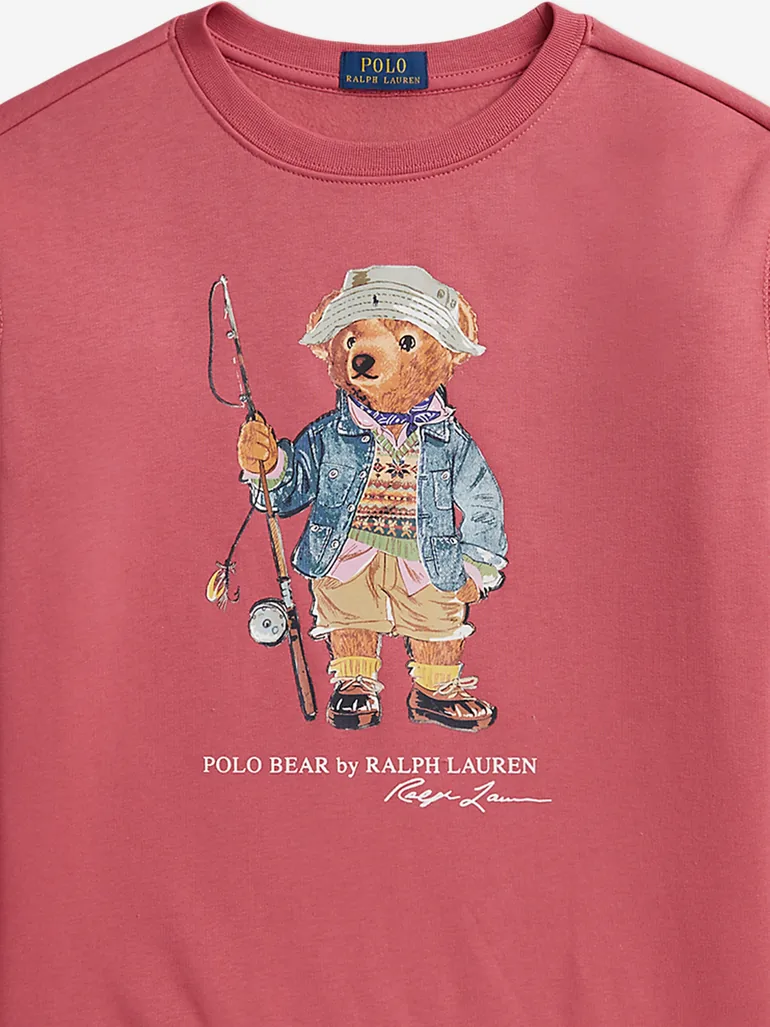 Ralph Lauren Boys Polo Bear Sweatshirt in Pink - 2