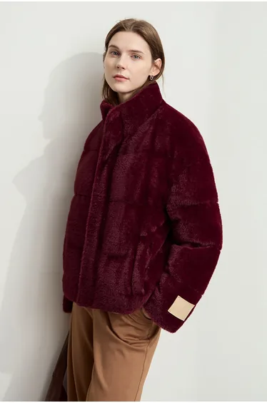 Plush - textured Down Jacket