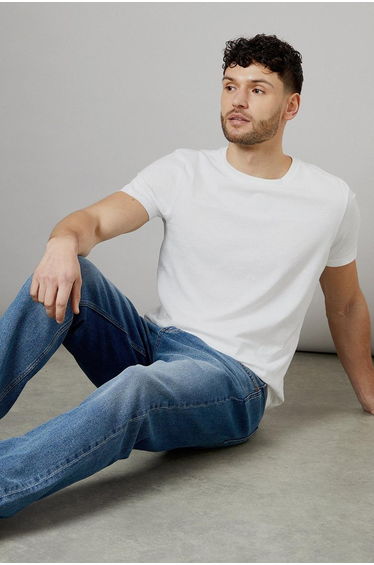 Stone Wash Premium Stretch Straight Fit Jeans product thumbnail 2