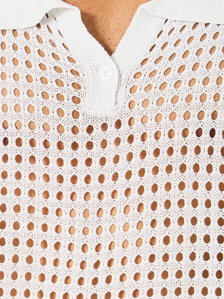 تيشيرت بولو كروشية بتصميم واسع - 2