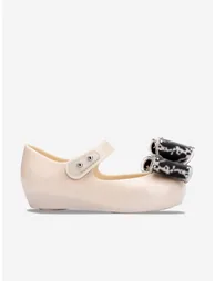 Girls Ultragirl Classic Bow Ballerinas in Ivory - 2
