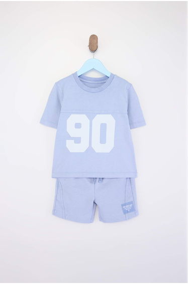 Indigo Printed Knitted Bottom - Top Set product thumbnail 2