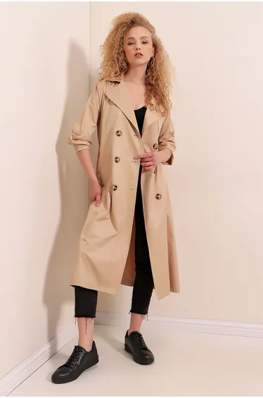 BDART Double Breasted Long Trench Coat