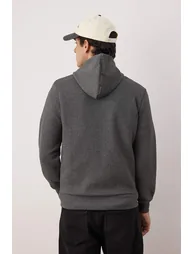 Gray regular sweatshirt - 2