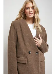 Collarless  Coat - 1