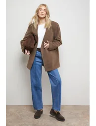 Collarless  Coat