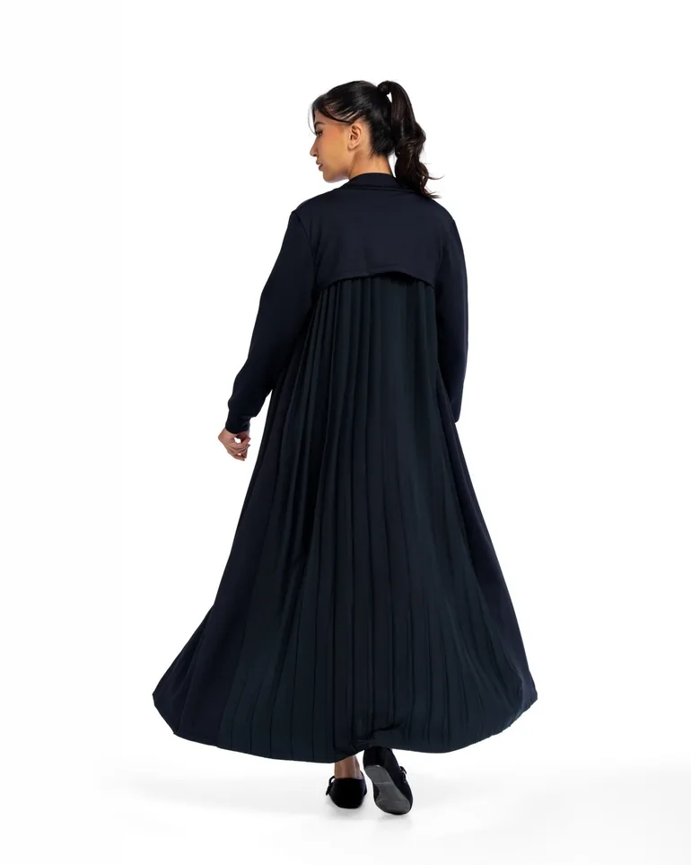 Pleated Abaya - SEASONAL BLACK - 1