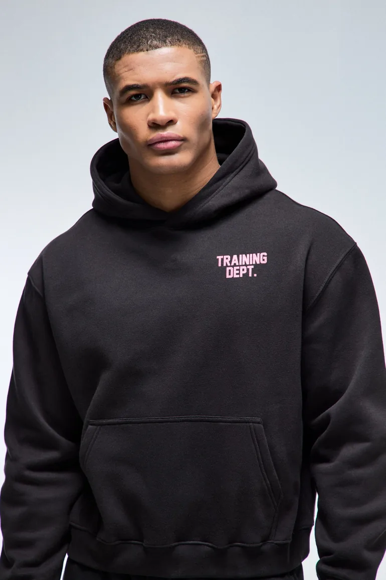 Training Dept Oversized Boxy Hoodie - black - 3