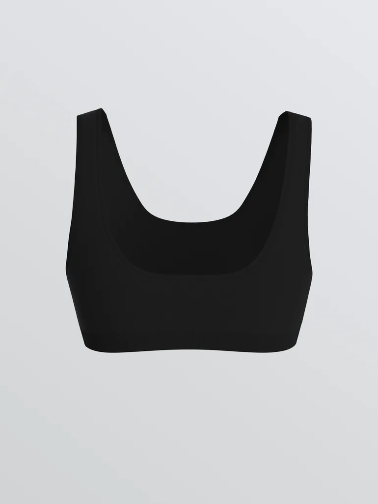 Non-Wired Non-Padded Plain Sports Bra - 1