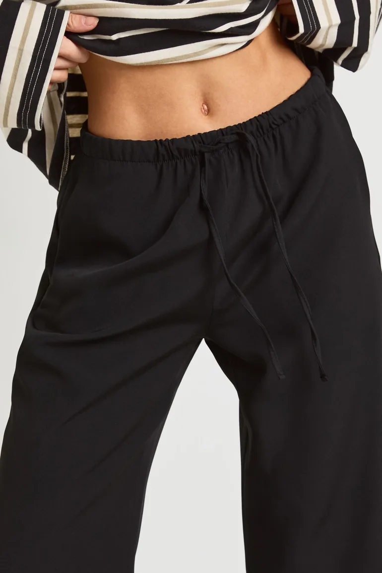 Tall Woven Elasticated Waist Trousers - black - 3