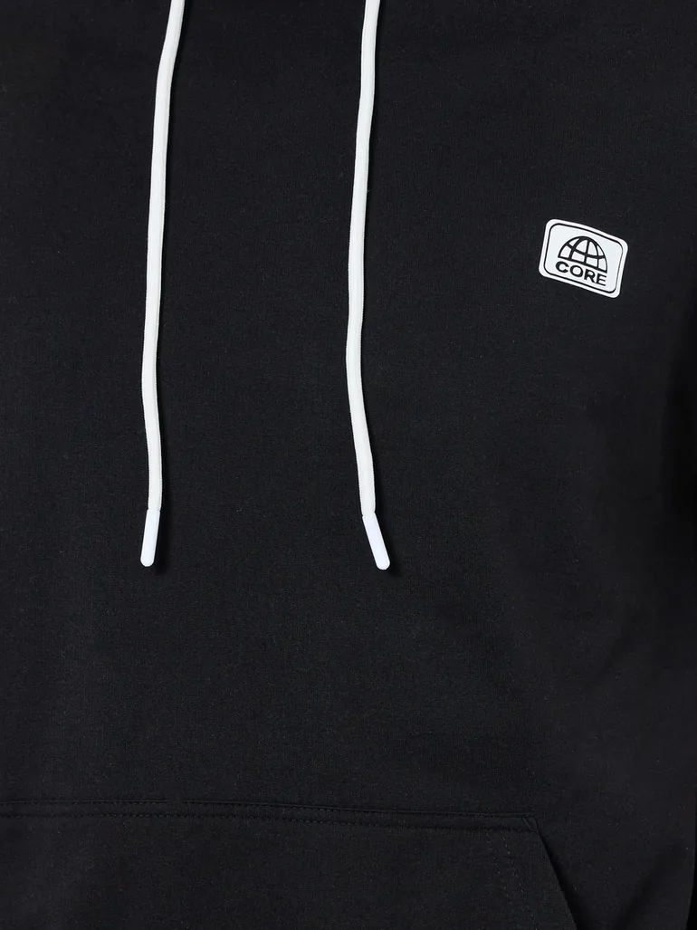 Men Black Short Sleeve Hoodie and Shorts Co-Ords - 2