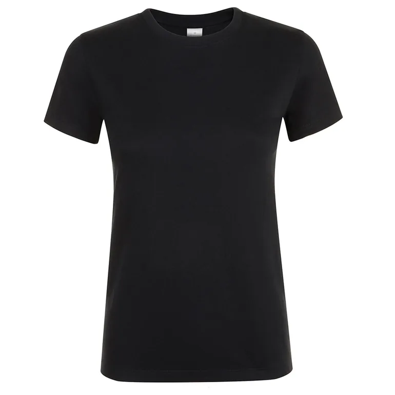 SOLS Womens/Ladies Regent Short Sleeve T-Shirt - Deep Black