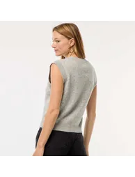 Knitted gilet GREY - 2