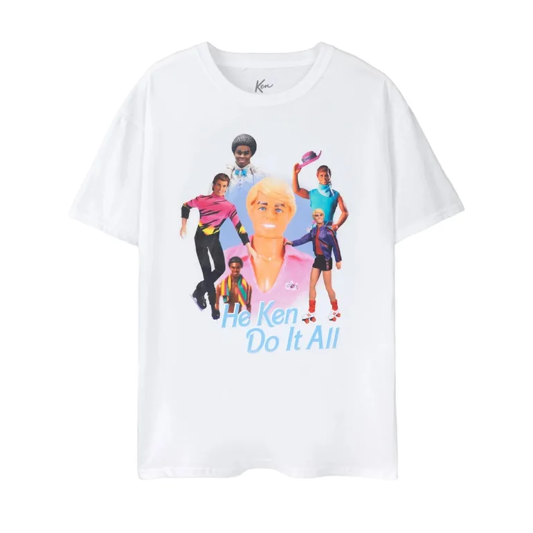 Barbie Mens He Ken Do It All T-Shirt - White - 1