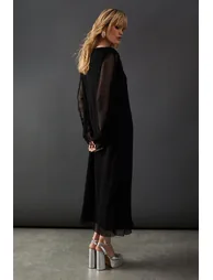 Plisse Batwing Midi Dress - 2