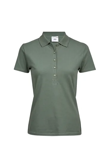 Tee Jays Womens/Ladies Luxury Stretch Polo Shirt - Leaf Green