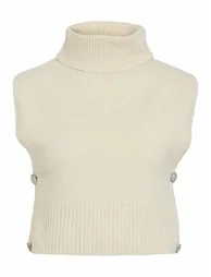 Turtleneck Poncho with Jewelled Detailing - 5