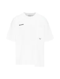 Unisex - Crew Neck Pocket Detail Oversized T-Shirt