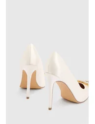 Satin Stiletto Embellished Heeled Shoe - 2