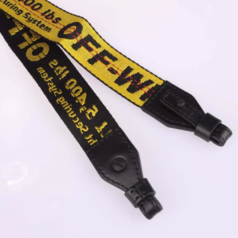 Accessories Off White Mask Ind Belt in Yellow - 1