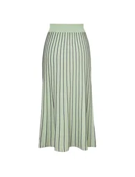 STRIPED A-LINE SKIRT - 4