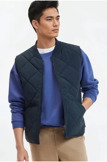 Short Quilted Sleeveless Padded Jacket For Mid-Season