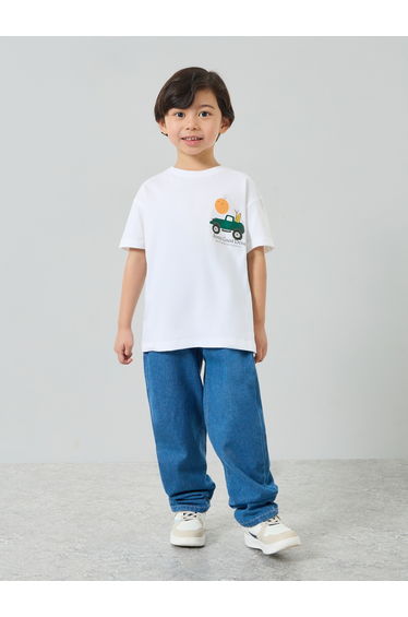 Kids Graphic Print Oversized T-Shirt and Joggers Set