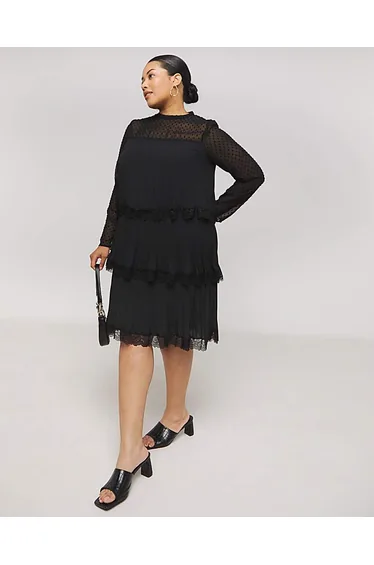 Joanna Hope Tiered Shift Dress