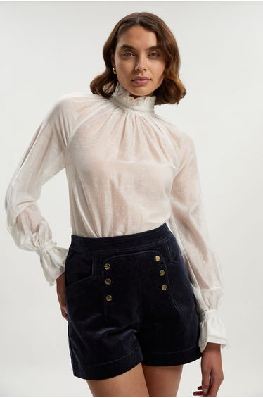 Stretch Cord Button Detail Short