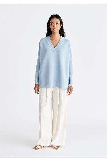Paisie V-Neck Ribbed Jumper