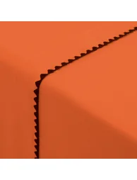 شرشف سرير قطن بتطريز بطبعة شعار - 2