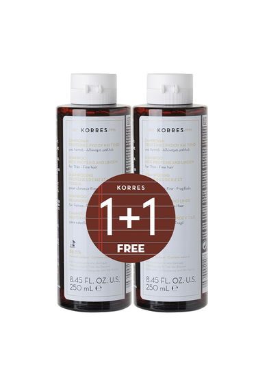 Korres Proteins & Linden 250ml Shampoo Double Pack