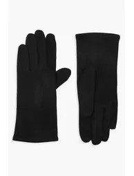 Faux Suedette Thick Gloves - black