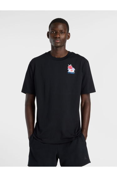 Black Graphic Print Cotton T-Shirt